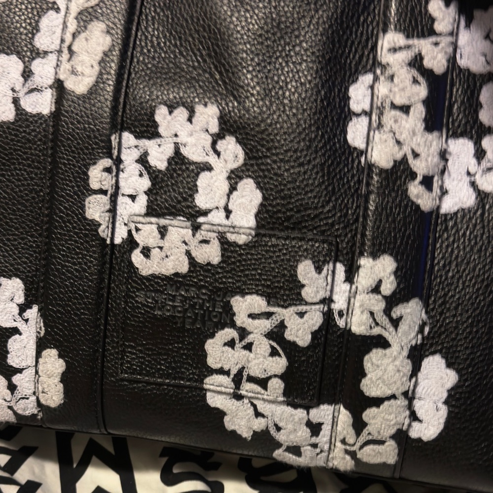 Marc Jacobs x Demin Tears Collab Large Leather Tote Bag - Picture 2 of 6